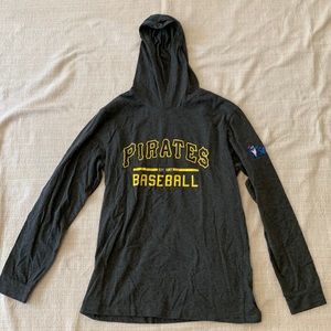Lightweight hoodie size adult small with pirates baseball.